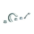 thumbnail image 1 of Streamline Bath Triple Handle Deck Mounted Roman Tub Faucet with Handshower, 1 of 1