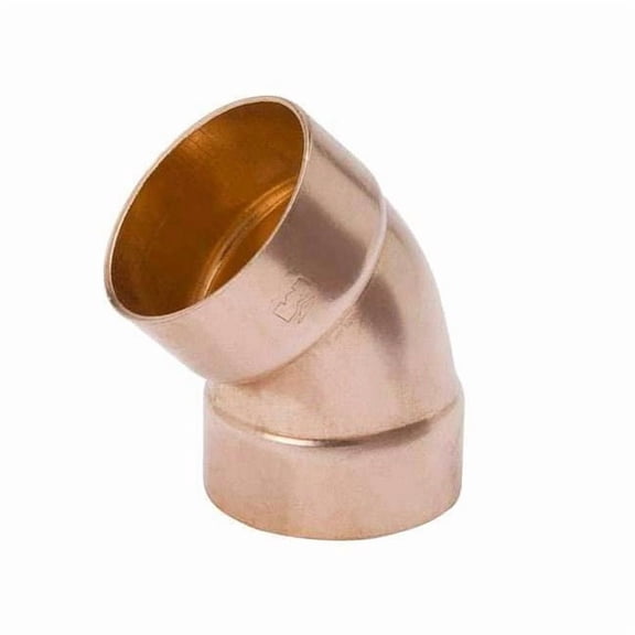 Streamline DWV Elbow,45 Deg.,Wrot Copper,2",CxC W 07422