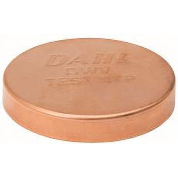 Streamline DWV Test Cap,Wrot Copper,1/2" Tube,CxC W 07634