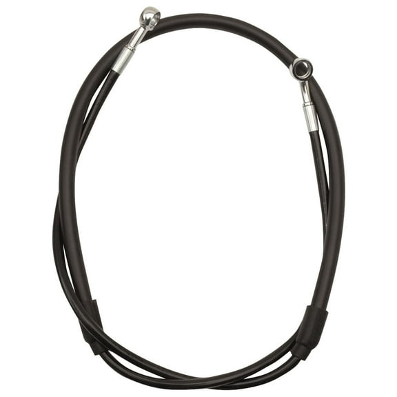 Streamline Front Steel Braided Brake Line CR Style Standard Length Black