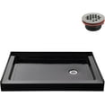 thumbnail image 1 of Streamline GB-2507-32-BL 48 in. x 32 in. Alcove Acrylic Shower Base in Glossy Black With Right Drain, Drain Included, 1 of 4