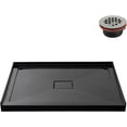 thumbnail image 1 of Streamline GB-2524-100-BL 42 in. x 34 in. Alcove Acrylic Shower Base in Glossy Black With Center Drain, Drain Included, 1 of 1