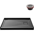 thumbnail image 1 of Streamline GB-2529-120-BL 48 in. x 36 in. Alcove Acrylic Shower Base in Glossy Black With Right Drain, Drain Included, 1 of 1