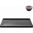 thumbnail image 1 of Streamline GB-2617-472-BL 72 in. x 36 in. Alcove Acrylic Shower Base in Glossy Black With Left Drain, Drain Included, 1 of 4