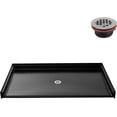 thumbnail image 1 of Streamline GB-2636-548-BL 72 in. x 36 in. ADA Compliant Alcove Acrylic Shower Base in Glossy Black With Center Drain, Drain Included, 1 of 4