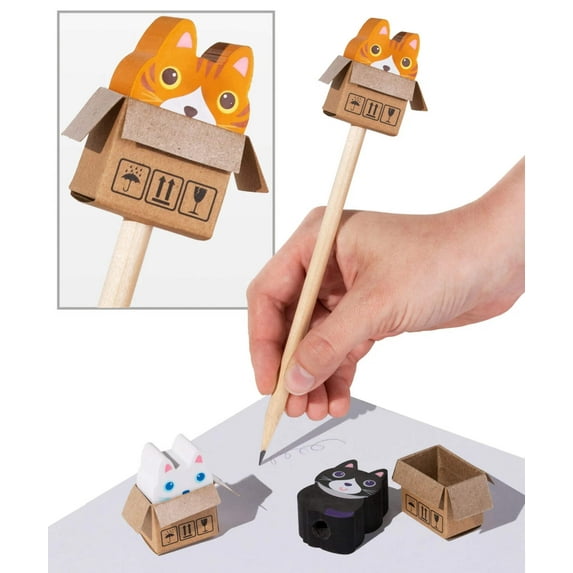Cat in the Box Eraser & Pencil
