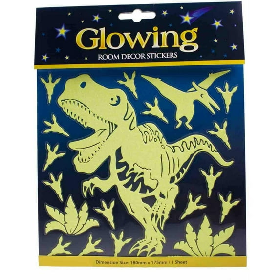 Streamline Imagined Dinosaur Glitter Glow Decals