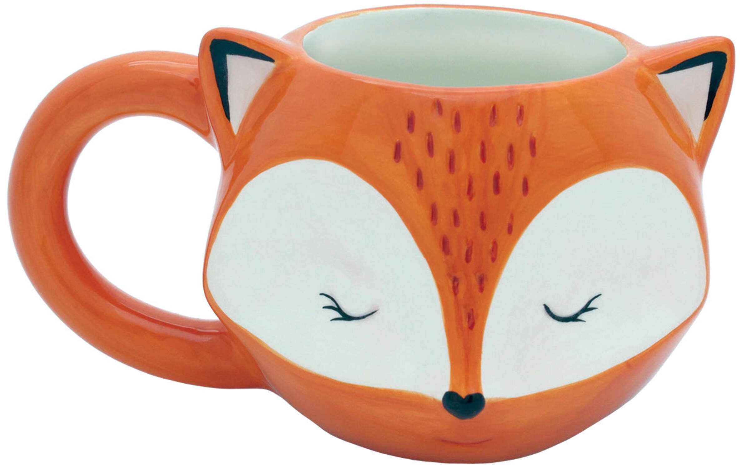 Adorable 14 oz Orange Ceramic Fox Mug