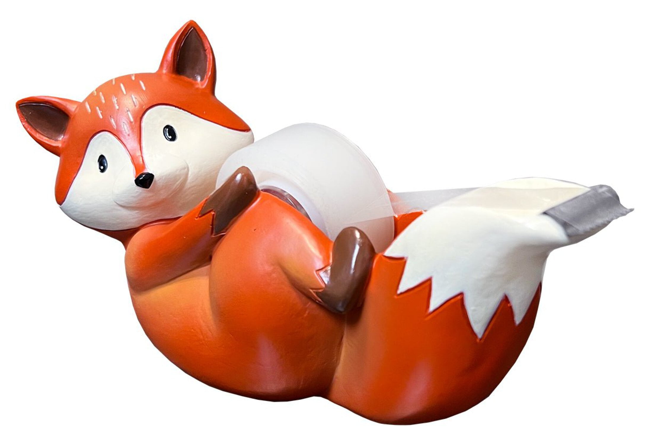 Streamline Imagined Sweetie Fox Tape Dispenser, Resin, Orange