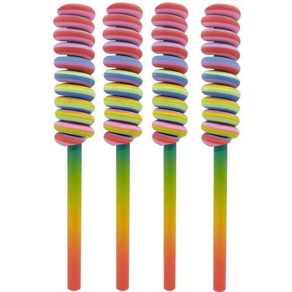 Streamline Imagined Tutti Frutti Scented Lollipop Eraser  Pencil Duo 4 Pack