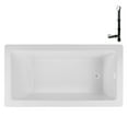 thumbnail image 1 of Streamline N-4060-703-WH 60 in. x 32 in. Acrylic Soaking Drop-In Bathtub in Glossy White, With External Drain in Glossy White, 1 of 12