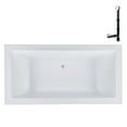 thumbnail image 1 of Streamline N-4120-712-WH 60 in. x 32 in. Acrylic Soaking Drop-In Bathtub in Glossy White, With External Drain in Glossy White, 1 of 12