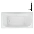 thumbnail image 1 of Streamline N-4300-742-WH 66 in. x 34 in. Acrylic Soaking Drop-In Bathtub in Glossy White, With External Drain in Glossy White, 1 of 12