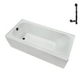 thumbnail image 1 of Streamline NAL-5240-ORB 60 in. x 30 in. Acrylic Left-Hand Drain Alcove Bathtub in Glossy White With External Drain in Matte Oil Rubbed Bronze, 1 of 10