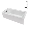 thumbnail image 1 of Streamline NAL-5320-ORB 60 in. x 30 in. Acrylic Left-Hand Drain Alcove Bathtub in Glossy White With External Drain in Matte Oil Rubbed Bronze, 1 of 10