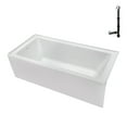 thumbnail image 1 of Streamline NAL-5320-WH 60 in. x 30 in. Acrylic Left-Hand Drain Alcove Bathtub in Glossy White With External Drain in Glossy White, 1 of 10