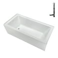 thumbnail image 1 of Streamline NAL-5360-WH 66 in. x 32 in. Acrylic Left-Hand Drain Alcove Bathtub in Glossy White With External Drain in Glossy White, 1 of 10