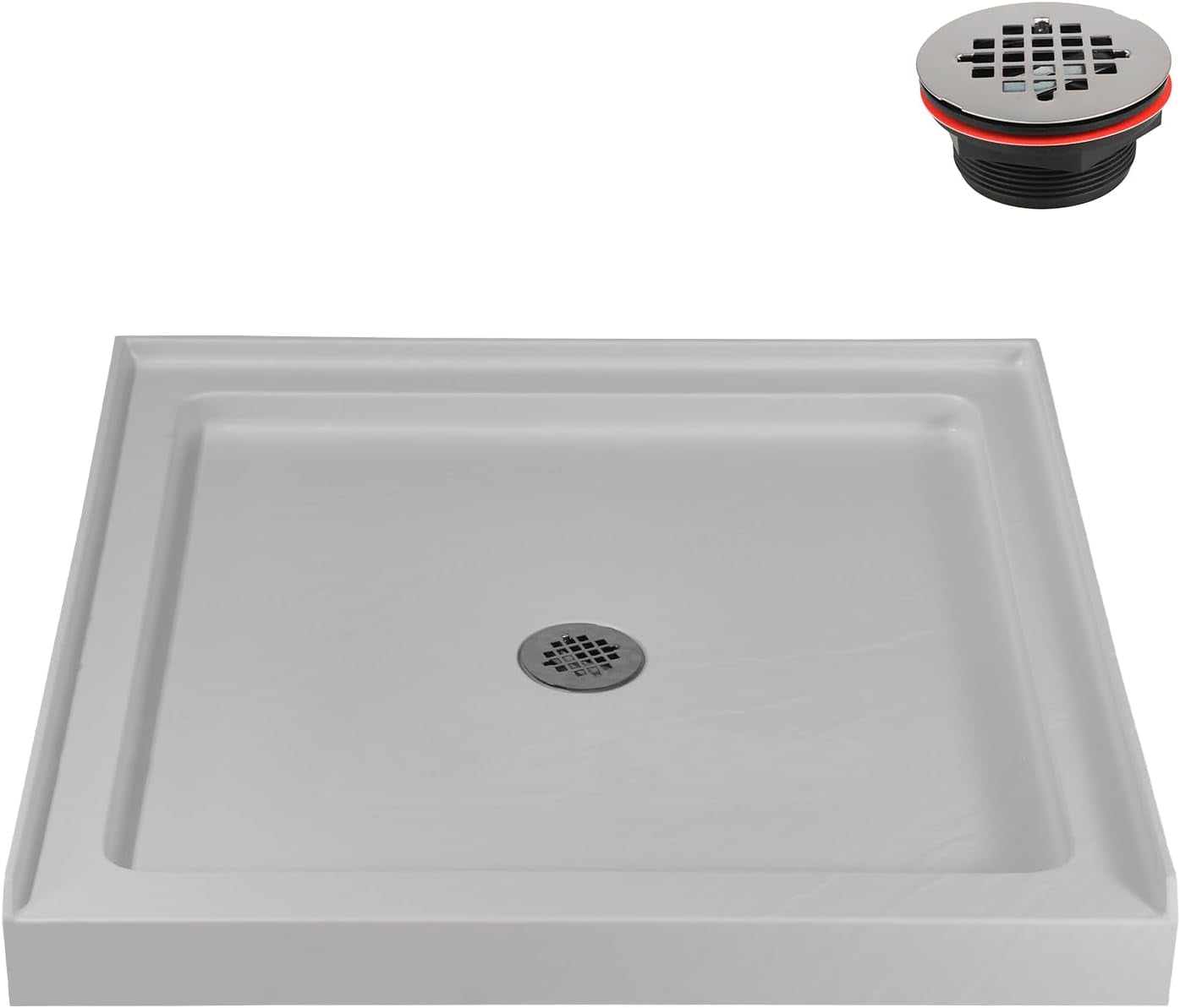 Streamline NTM-618-36WH-AL 36 in. x 36 in. Alcove Acrylic Shower Base ...
