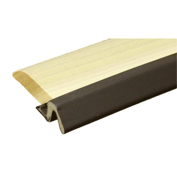 Streamline Pattern Wood Door Stop Set, with Brown Q-LON Weatherstrip 2-7 FT (84") Pieces and 1-3 FT (37") Piece