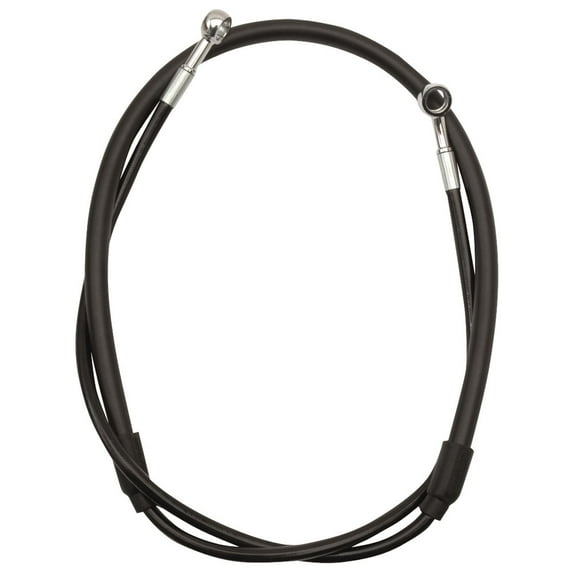 Streamline Rear Steel Braided Brake Line Standard Length Black