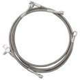 thumbnail image 1 of Streamline Rear Steel Braided Brake Line Standard Length Silver For Polaris, 1 of 1
