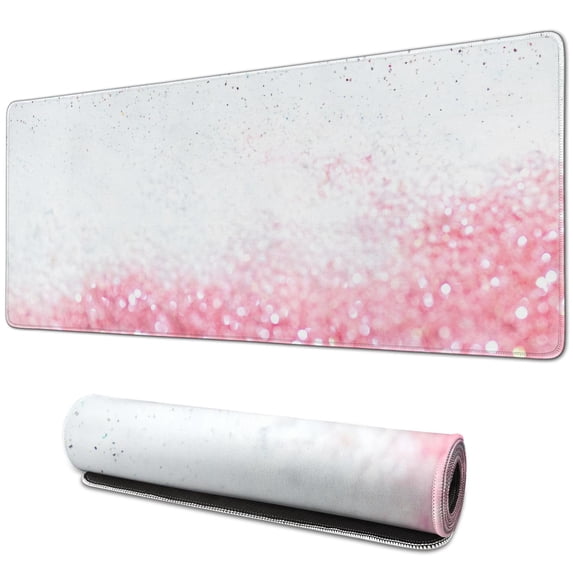 Streamline Your Work with XXL Desk Pad & Pink Mouse Pad - 31.5x11.8 Inches Desk Mat with 3 Levels for Keyboard, Essential for Home Office Work