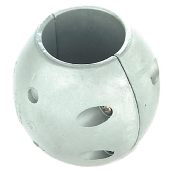 Streamlined Shaft Anodes for Saltwater - Cathodic Protection for Iron/Steel Boats - Interlocking Halves with Full Shaft Contact - Easy Underwater Install