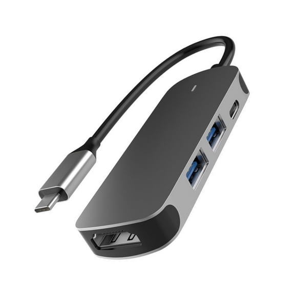 Streamlined Type C to 4/6 Port USB3.0 Hubs, Fast Speed Data Adapter for Keyboards, and Charging