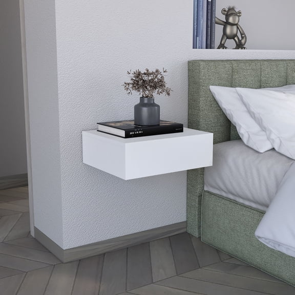 Streamlined Wall - Mounted Shelf / Ideal for Bedside Items / Quick Assembly and Installation