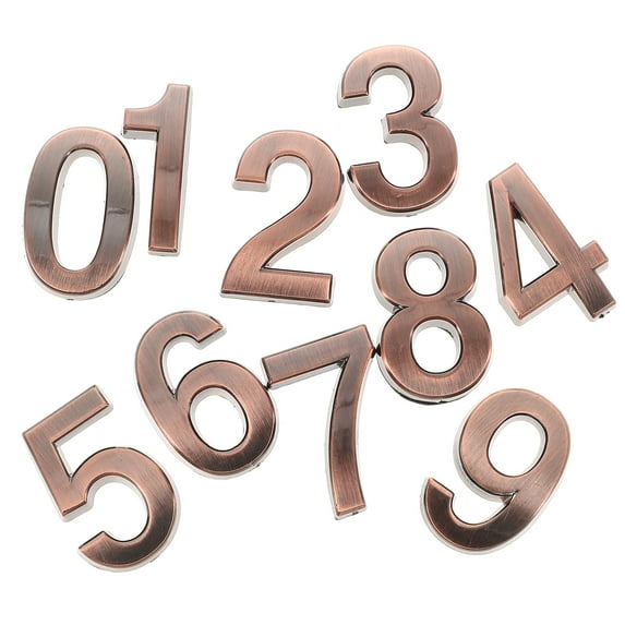 FOMIYES Hotel Door Numbers Abs Rectangular For Commercial Places Signs 10Pcs 1.4X1In