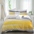 thumbnail image 1 of Street Art Graffiti Duvet Cover Set Full Size, Gray Yellow Abstract 4 Piece Soft Microfiber Bedding Set with 1 Duvet Cover, 1 Flat Sheet, 2 Pillowcases, 1 of 9