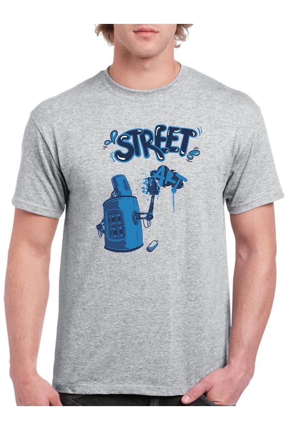 Street Art Spray Bottle T-Shirt Men -Smartprints Designs, Male XX-Large
