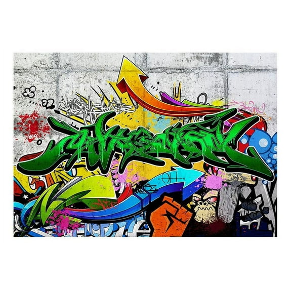 Street Art Wallpaper Wall Mural - Monkey Graffiti
