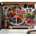 thumbnail image 1 of Street Art Wallpaper Wall Mural - Peace Sign Graffiti, 1 of 8