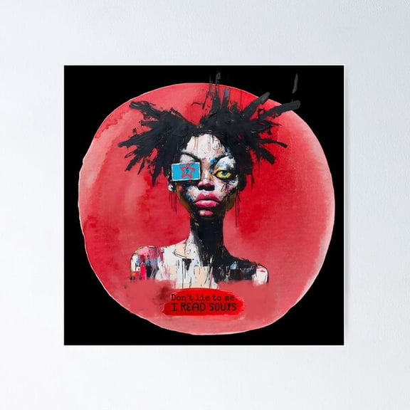 Street Art, Woman, Urban Poster Wall Art, Modern Wall Decor For Living Room Bedroom, 30x30 UNFRAMED