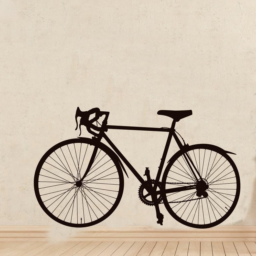 Street Bicycle Wall Sticker Bedroom Living Room Road Bike R Traffic Sport Wall Decal Boy Room Vinyl Home Decor Wall Art 94cmx56cm