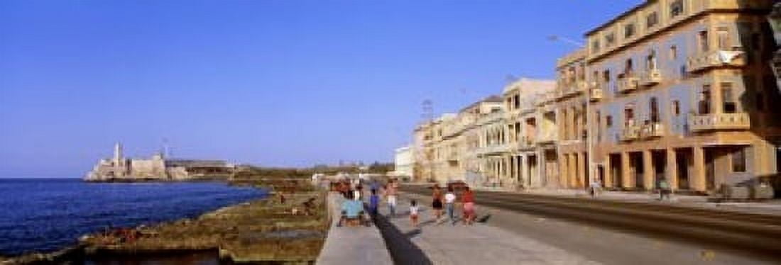 Street Buildings Old Havana Cuba Canvas Art - Panoramic Images (18 x 6)