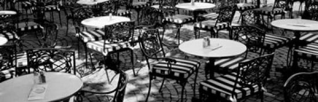Street Cafe Frankfurt Germany Canvas Art - Panoramic Images (18 x 6)