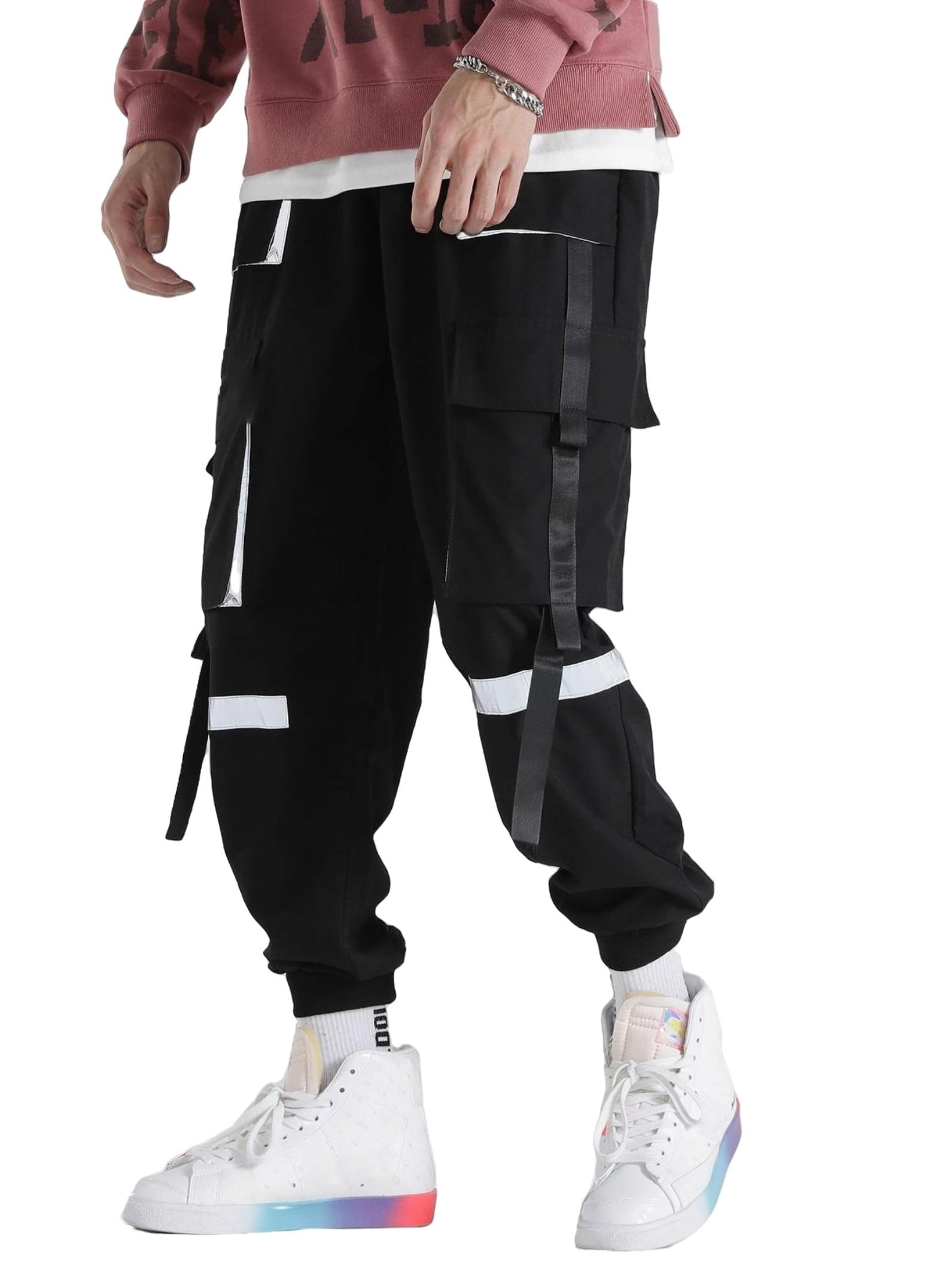 Street Cargo Pants Black Men Pants (Men's) - Walmart.com