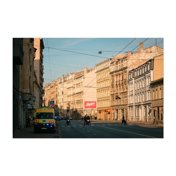 Street in Centrs, Riga 01 - Riga Latvia Photography City Architecture Street Photography Cityscape Travel Poster Vintage Unframed Wall Art Print 32 x 48 inches