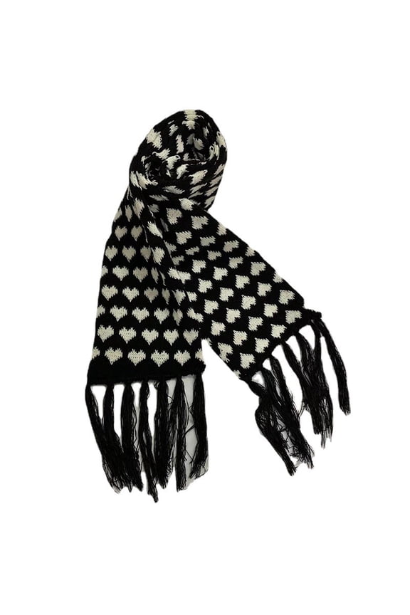 Street Dance Skull Thickened Warm Knitted Scarf Jacquard Ghost Head Neck Warmer for Women