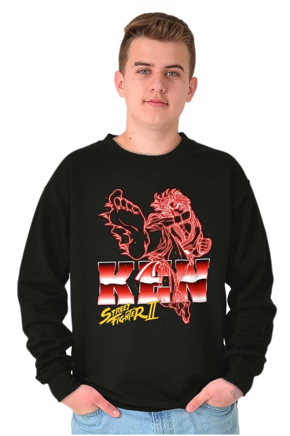2 Ken Neon Sign Graphic Pullover Crewneck Sweatshirt Brisco Brands M