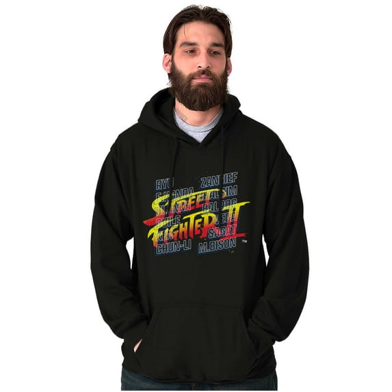 Street Fighter 2 Logo Video Gamer Hoodie Sweatshirt Women Men Brisco Brands S