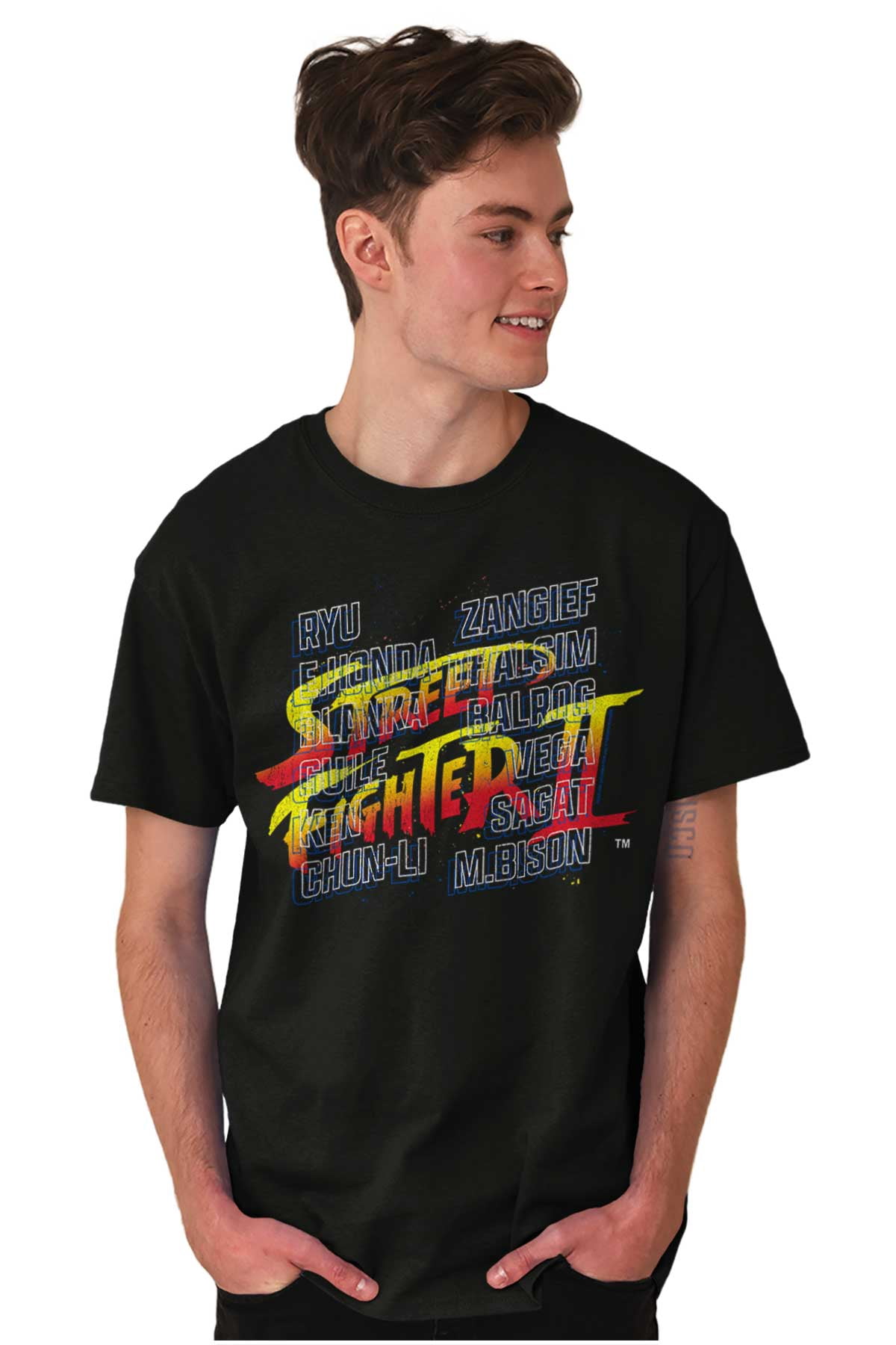Street Fighter 2 Logo Video Gamer Men