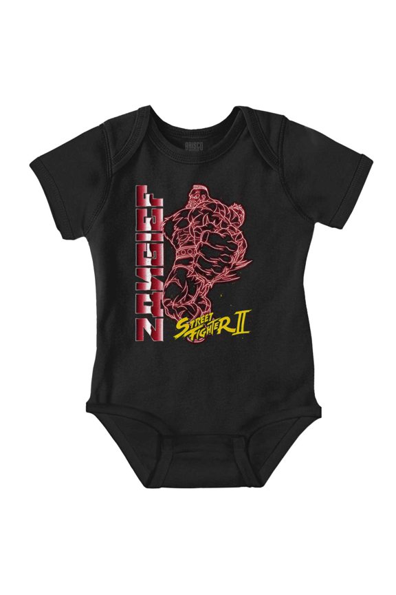 2 Zangief Neon Sign Gender Neutral Printed Baby Bodysuit Brisco Brands NB