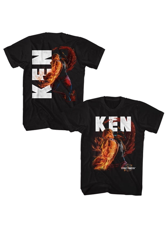 Street Fighter 6 Ken Masters Men's T Shirt American Karate Character Capcom