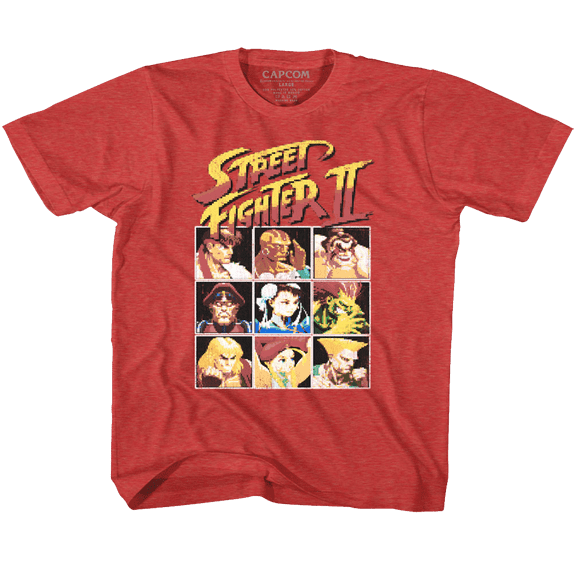 Street Fighter 8Bit Vintage Red Children's T-Shirt