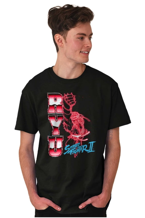 90s Arcade Gamer Ryu Men's Graphic T Shirt Tees Brisco Brands 2X