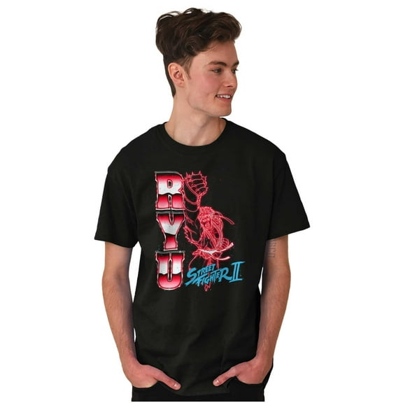 Street Fighter 90s Arcade Gamer Ryu Men's Graphic T Shirt Tees Brisco Brands S