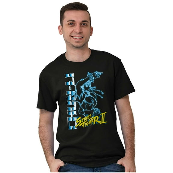 Street Fighter 90s Gamer Chun-Li Men's Graphic T Shirt Tees Brisco Brands 3X